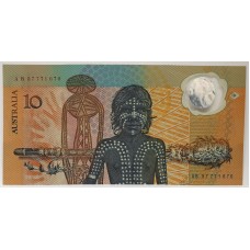 AUSTRALIA 1988 . TEN 10 DOLLARS BANKNOTE . FRASER/JOHNSTON . LAST PREFIX AB57